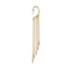 Personalized Fashion Diamond Fringed Chain Ear Hanging, Metal Rhombus Sequined Rivet Ear Bone Clip
