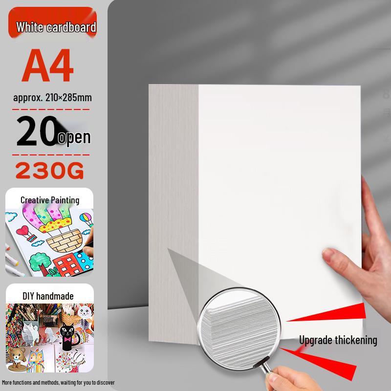 A4/A3 White & Black Cardstock, 4K/8K Kraft and Colored Handmade Cardstock