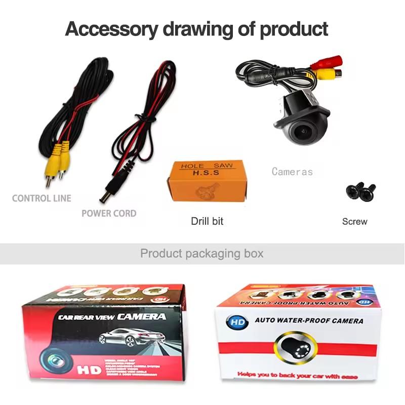 AHD Reverse Camera Rear view Car Infrared Starlight Night Vision Car Reversing Auto Parking Monitor IP68 Waterproof HD Video