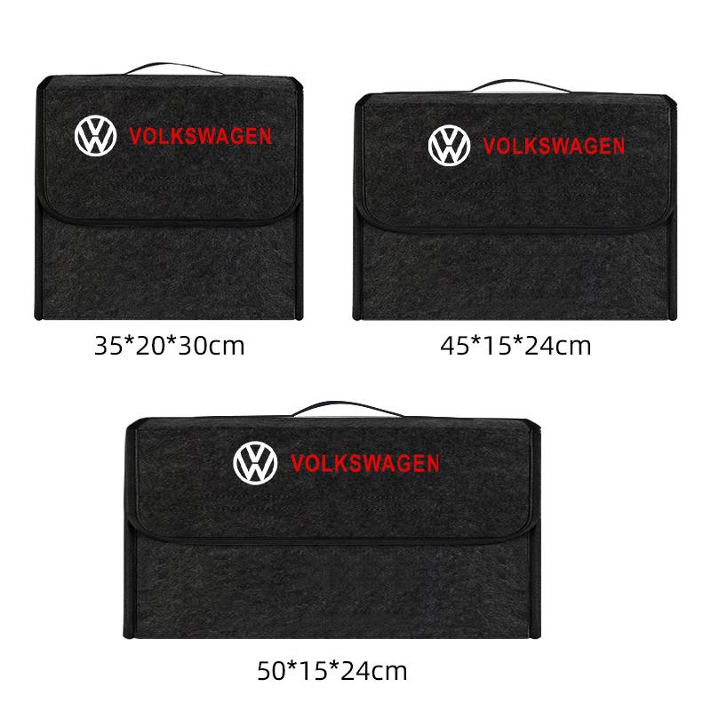 2026 Hot For VW VOLKSWAGEN Car Felt Storage Bag Folding Organizer Box Trunk Tool Case Car Organizer Bag For Volkswagen VW GOLF P