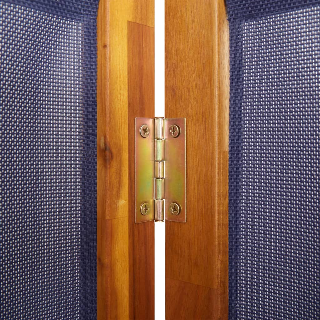 3 Piece Folding Screen In Dark Blue 210 X 180 Cm