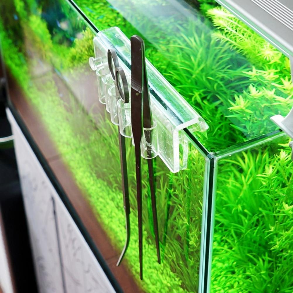 Storage Rack Acrylic Holder for Tweezer Scraper Scissor Fish Bowl Water Aquarium Grass Cleaning Tool Accessories