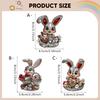 3 Pieces 2D Easter Bunny Hanging Ornaments Bag Pendants Creative Versatile Decor Car Rear