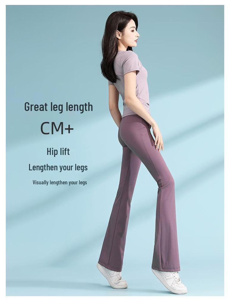 Eleganter Damen-Yogaanzug: Herbstkollektion 2025 – Premium Casual Sport Set mit Micro-Flared-Hose