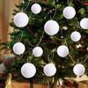 60/6Pcs White Foam Ball Christmas Tree Round Hanging Ornaments for Christmas Holiday Wedding New Year Party Home Decoration Ball