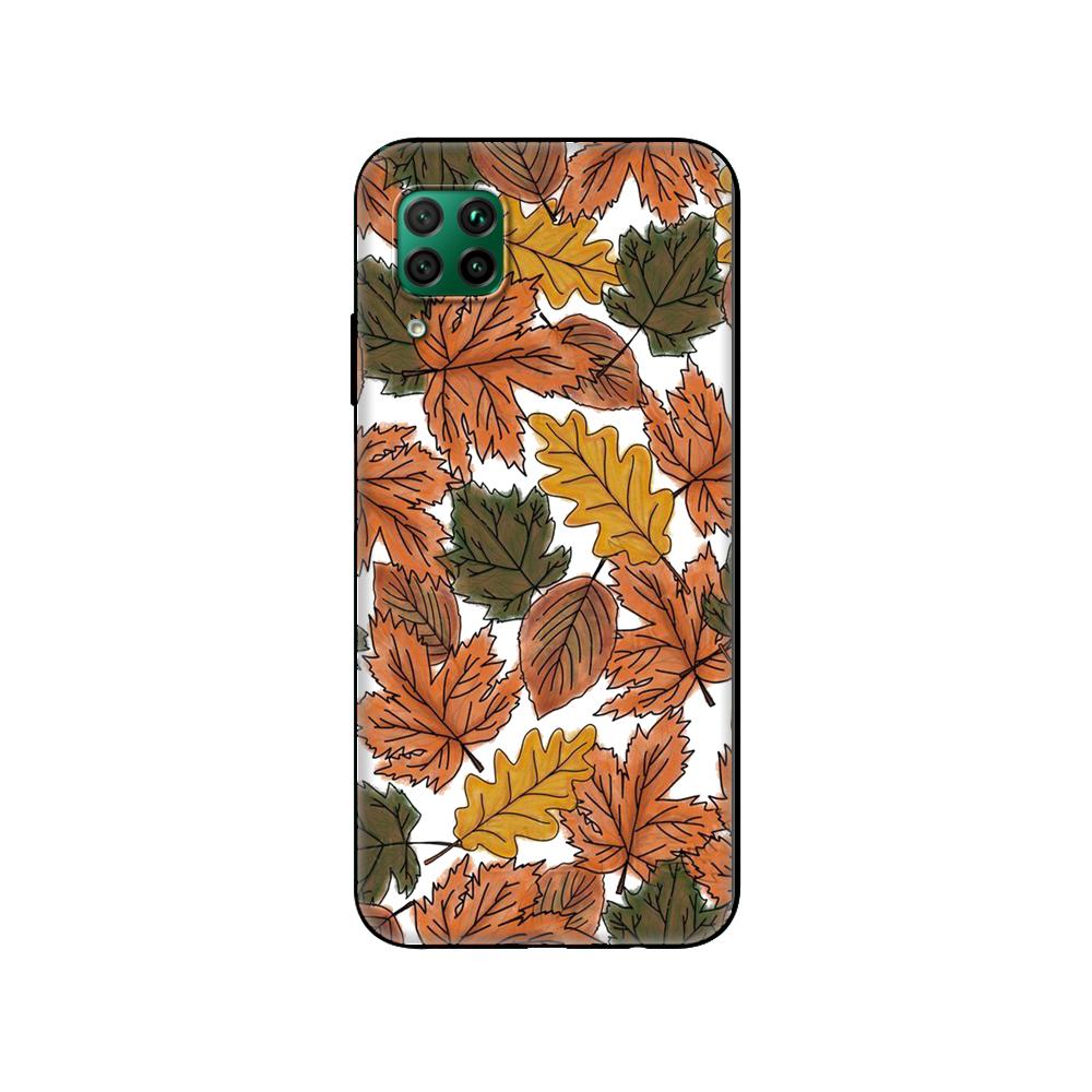 Black Tpu Case For Huawei P30 Lite P30 Pro P40 Case For Huawei P40 LITE E P Smart 2020 Case Cover Autumn Leaves Fall  Splendid