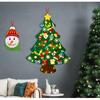 Jollylife 3ft DIY Felt Christmas Tree Set + Snowman Advent Calendar - Xmas Decorations Wall Hanging 33 Ornaments Kids Gifts Party Supplies