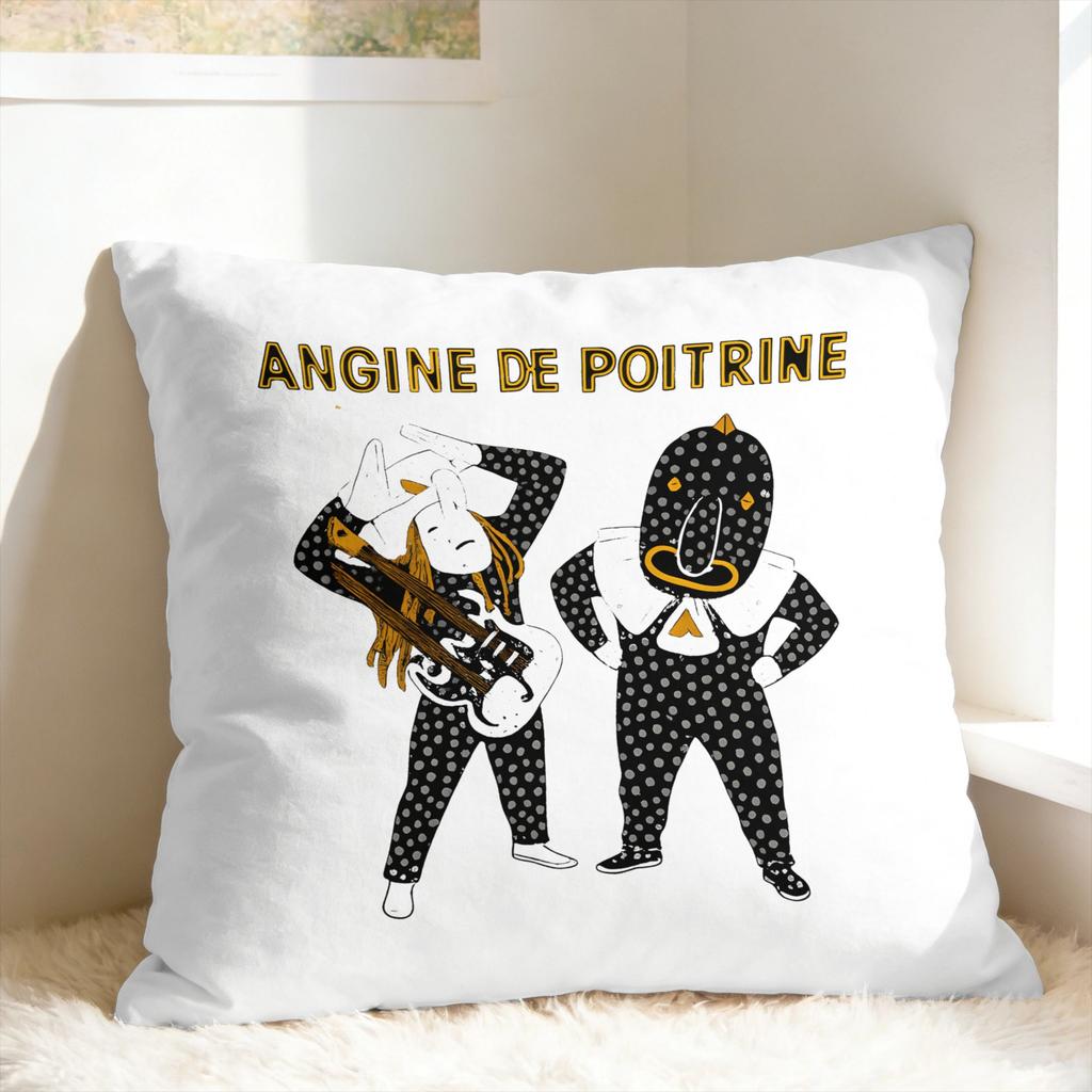 Angine De Poitrine ROCK Band Pillow Case Square Pillow Cover Funny Cushion Cover For Living Room Sofa