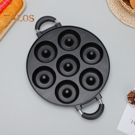 7 Gaats Kook Cake Pan Gladde Omelet Pan Anti-aanbak Koekenpan voor Octopusballen Ontbijt Omelet Maker