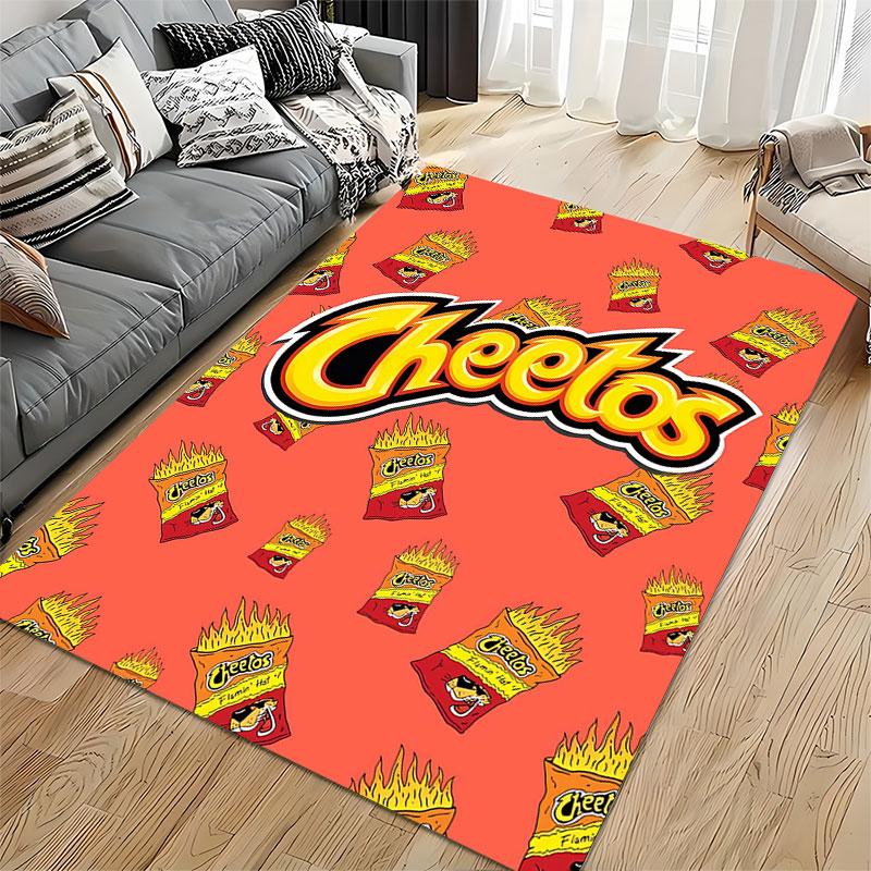 Cheetos Logo and Snack Pattern Suitable As a Non-slip Mat for the Living Room or Bedroom Sofa