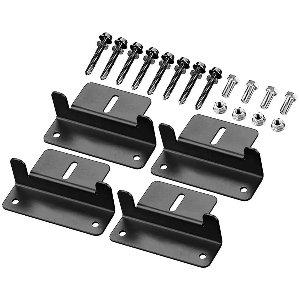 Aluminum Solar Panel Z-Bracket Mounting Kit - Roof-Style for Vehicles (Car/Boat/RV/Yacht)