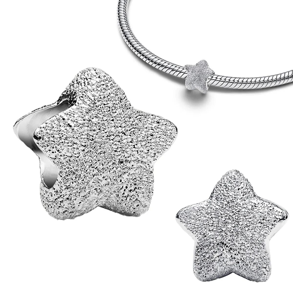 

925 Silver Charms Sun Moon Star Beads Earrings Pendants for Bracelet Necklace DIY Jewelry Gift Colorful Handmade