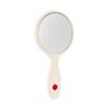 Off White Oval Hand Mirror