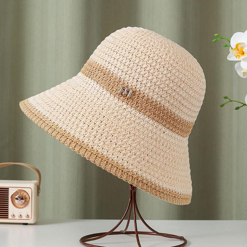 Summer Bucket Hats Cap For Women Double Layer Spring Fisherman Hat Outdoor Foldable Suncreen Beach Hat