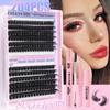 Diy Color False Eyelashes Single Tuft Hair 80 + 100D Thick False Eyelashes With Glue Tool Set
