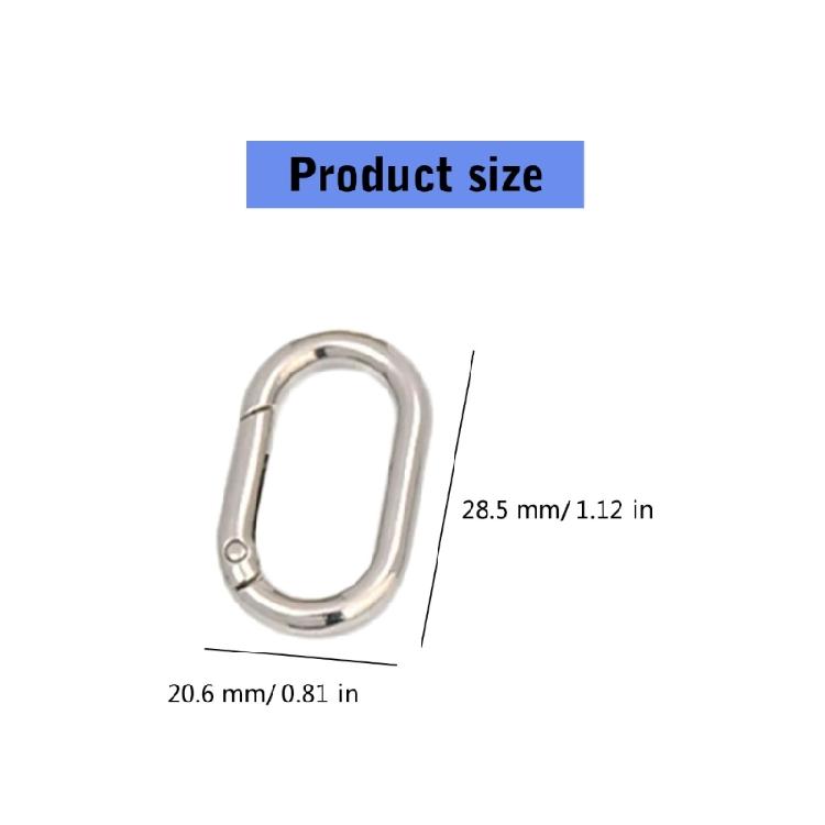 10PCS Oval Clasps Jewelry Finding Jewelry Clasps Keychain Clasp Keychain Attachments Brass Texture Perfect for Jewelry