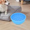Dog Slow Feeder Bowl Silicone Pet Feeding Dish for Cat Supplies Blue