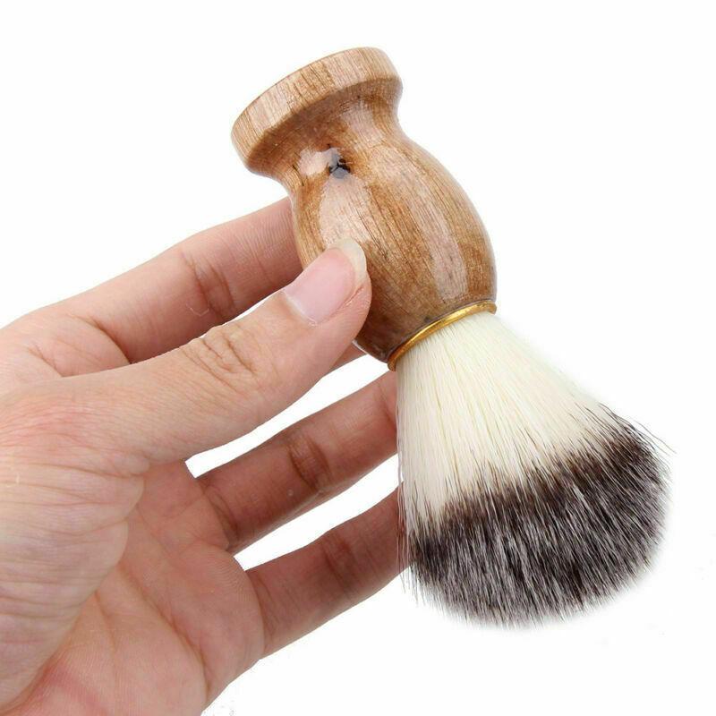 Men Shaving Bear Brush Best Badger Hair Shave Wood Handle Razor Barber Tool Gift