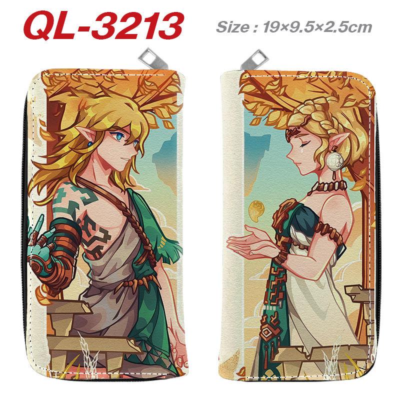 Zelda Legend Wallet Full Color Zip Long Purse Anime Handbag Coin Bag Organizer 1pcs