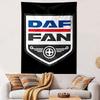 DAF Trucks Fan Schild Abzeichen Logo Blau Rot Weiß Schwarz Wandteppich LKW-Fahrer Dekor für Garage Man Cave Geschenk