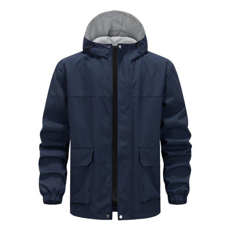 Herren Sport Outdoor Freizeit Locker Vielseitig Tasche Kapuze Jacke Oberteil