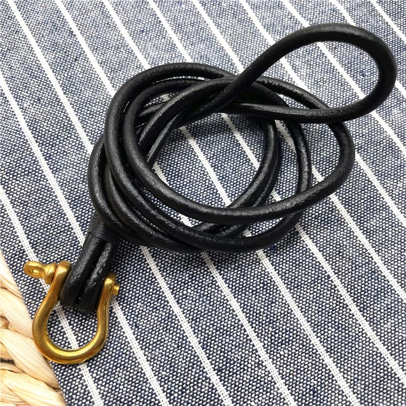 Cowhide Genuine Leather Car Key Ring Keychain Holder Moto Key Chain Cell Phone Lanyard ID Badge Holders Neckline Neck Straps