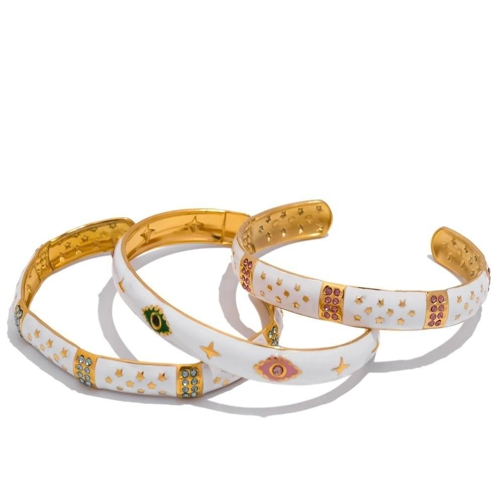 Oil Drip Design Women's Bangle Devil's Eye Demon's Eye Bracelets Cuff Bracelet  Jewelry Accessories