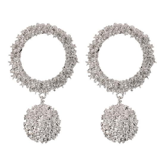 Mode Damen Geometrischer Hohlkreis Anhänger Hängende Ohrstecker Schmuck Dekor