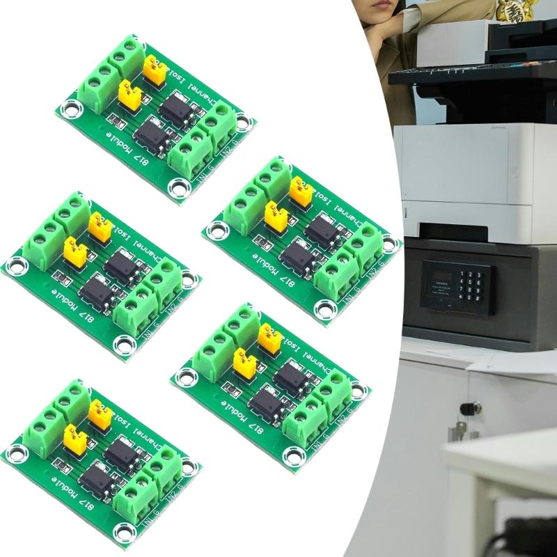 Voltages Level Shifter Isolation Board Using 817 Optocoupler Converts Low Voltages Signals to High Voltages Outputs up to 24V for Power Applications