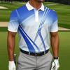 Quick Drying Summer Fashionable 3D Digital Comfortable Men's Short Sleeve Casual Polo Shirts with Printing for Solid Color