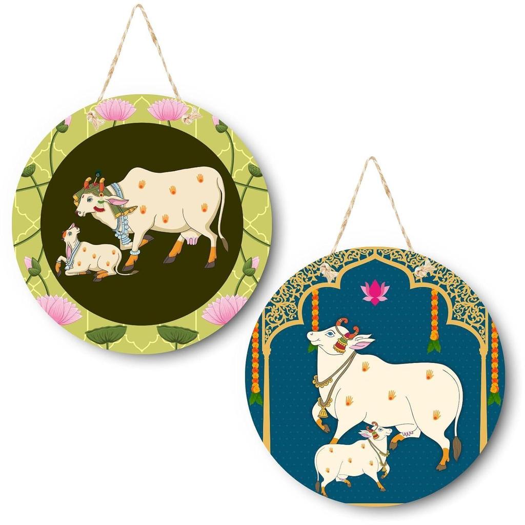 Wall Art MDF Wooden Set of 2 Hanging for Living Room | Bedroom | Home Decor | Office | Gift | Quotes Items House Decoration, Decorative Hanging Items