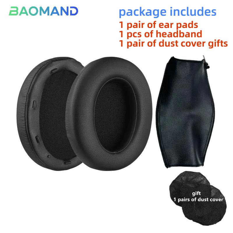 1 Set Replacement Ear Pads Earpads Headband for Sony/Sony WH-XB910N Headphones Memory Foam Ear Cushion Cover