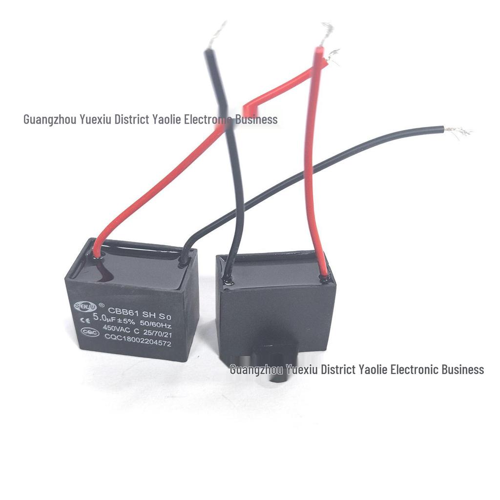 CBB61 Universal 450VAC 6uF Ceiling & Range Hood Fan Start Capacitor