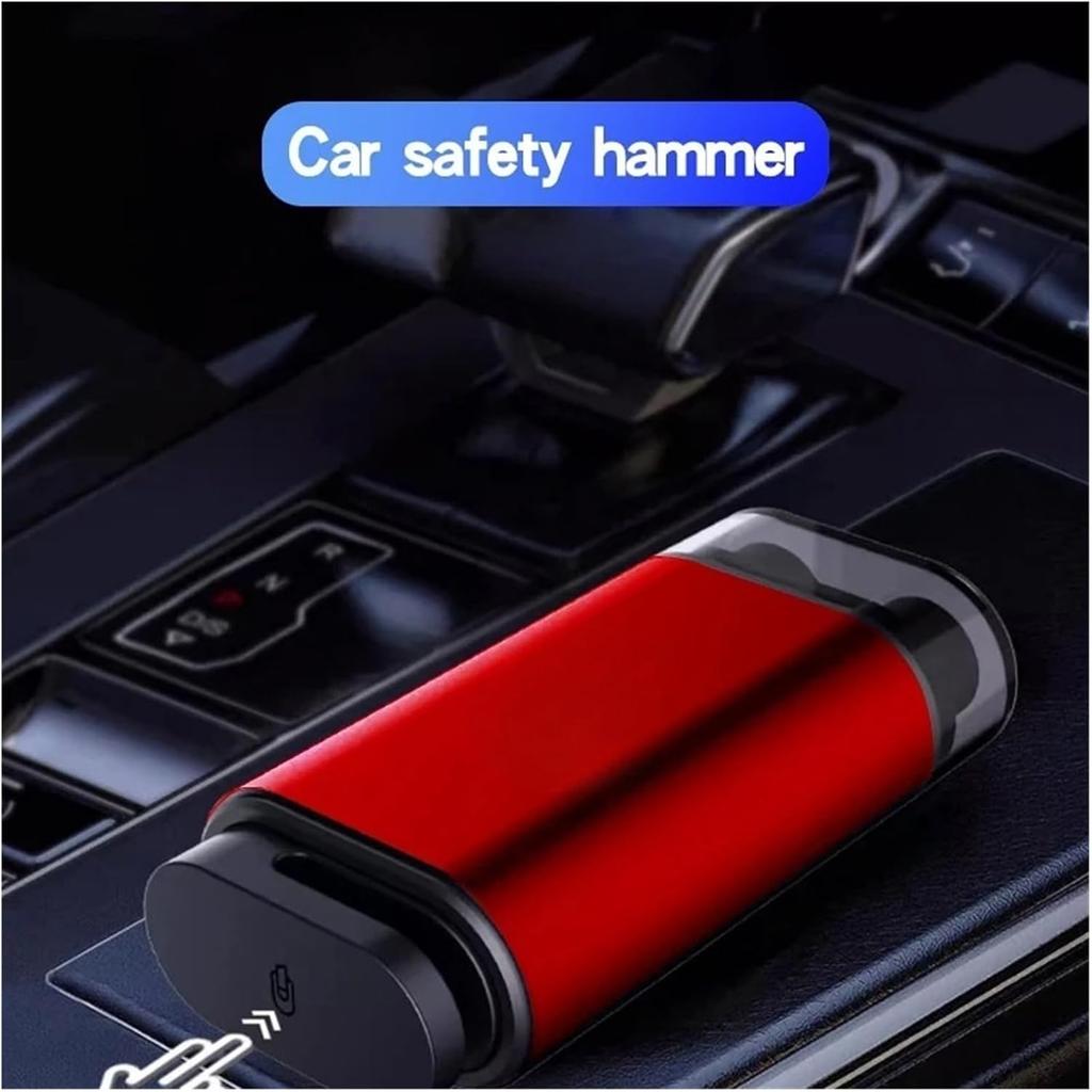 Car Safety Hammer Seat Belt Cutter Double Hammer Head Auto Emergency Glass Window Breaker Escape Life-Saving Emergency Tool