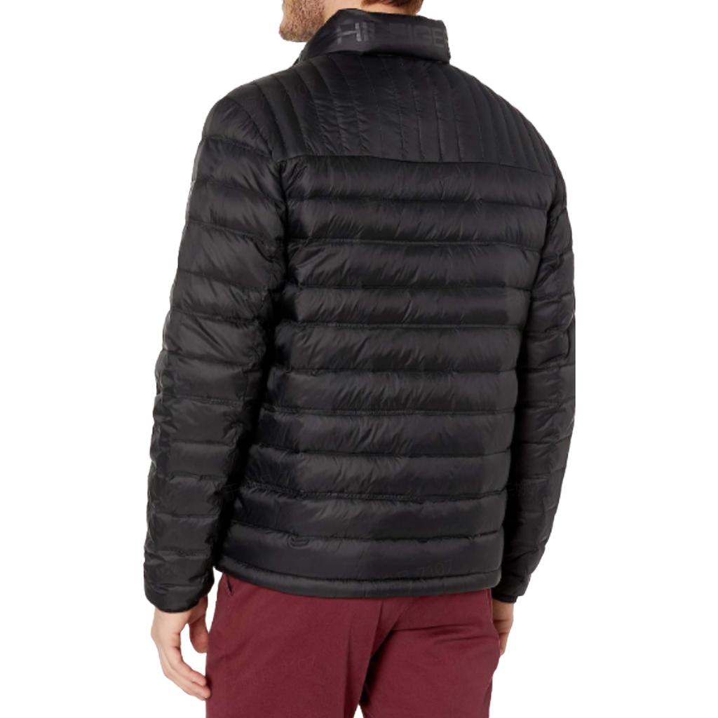 Tommy Hilfiger Solid Color Zip Stand Collar Long Sleeve Down Jacket Men Outerwear Black 158AN296-BLK