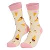 Unisex Socken mit Kaffee-, Eiscreme- und Schokoladenmuster, mittellang - Frühjahrs-/Herbstkollektion
