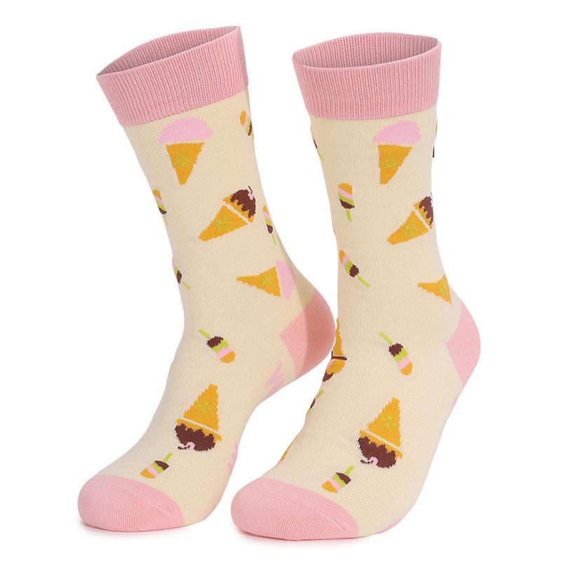 

Unisex Coffee, Ice Cream, and Chocolate Pattern Mid-Calf Socks - Spring/Autumn Collection One Size