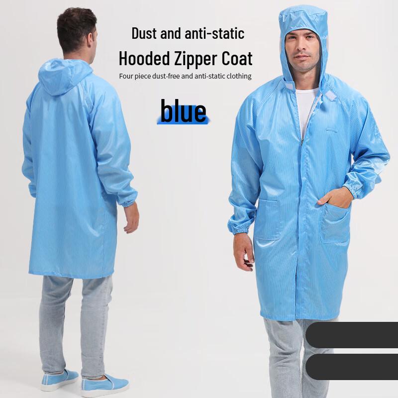Langmei Anti-static Hooded Cleanroom Lab Coat