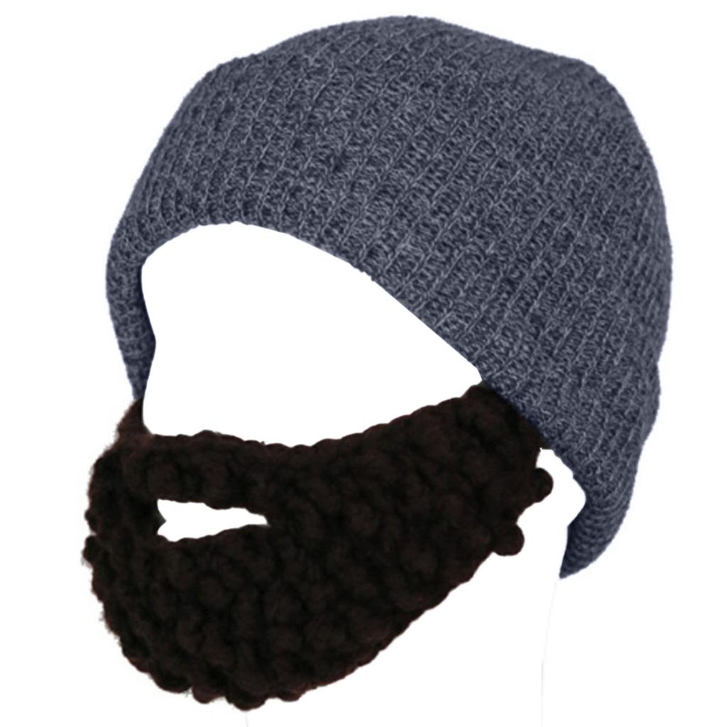 Elastic Beard Hat Winter Knit Balaclava Hat for Teens Men Keep Full Face Cover Masquerade Theater Performances Supplies