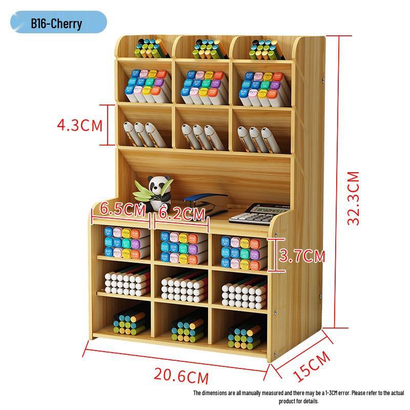 Nordic Style Wooden Desktop Storage Box and Pen Holder
