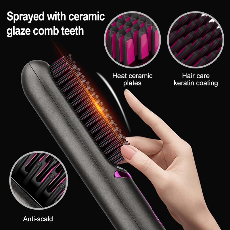 Wireless Hair Straightener USB Charging Hair Straightener Hair Straightener Big Wave Egg Roll Curling Iron