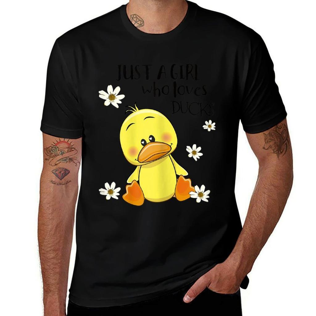 Just a Girl Who Loves Ducks - New Art Theme T-Shirt t shirt man plain man t shirts for men t shirts designer T-Shirt