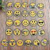 2026 Hot!! Embroidery Patch 26 Pcs Emoji-Expression Sew-on Iron-on Patches Kids Iron-on Patch for Clothing T-Shirt Jeans Jacket Bag DIY