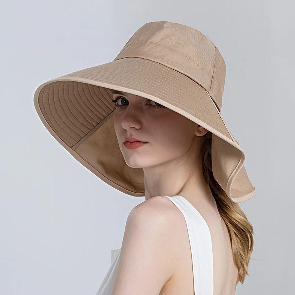 UV-Schutz Fischerhüte Outdoor Bucket Hats Damen Sonnenschutzhüte Breite Krempe Sommer Sonnenhüte