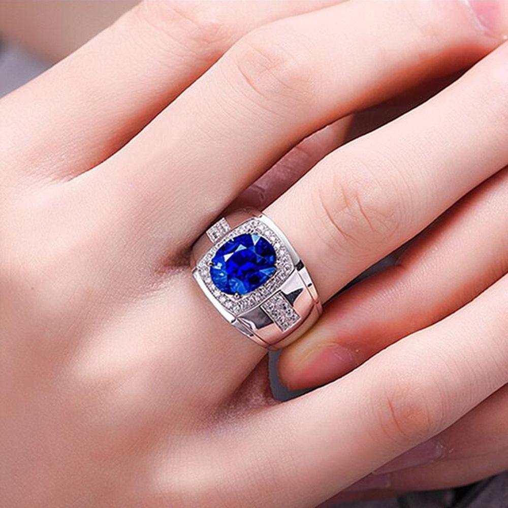 Sapphire Domineering Men's Fashion Jewelry Color Creative Luxury Ring
