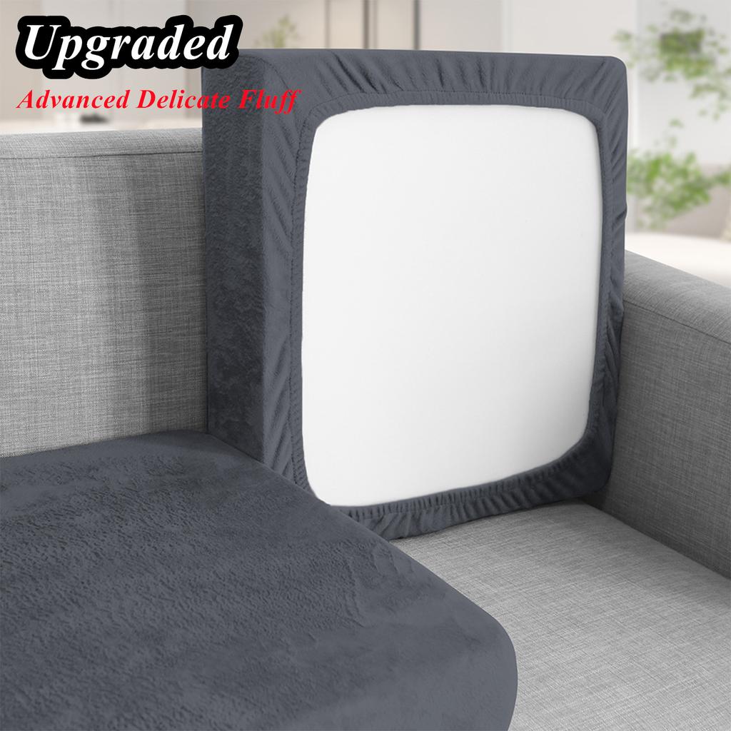 Sofa Cushion Covers Stretch Velvet Sofa Seat Cover Universal Non-Slip Elastic Couch Slipcovers Replacement Furniture Protector
