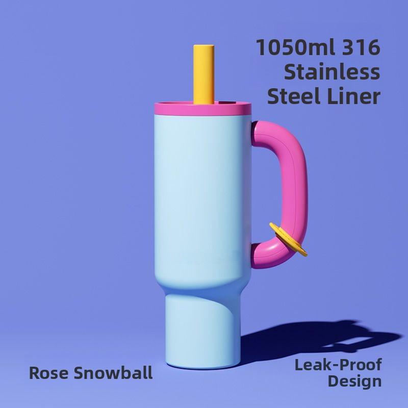 

Huihui Big Capaci Vacuum Insulated Flask St Water Bottle Car Gifts Ice King Cup Cup Double Cover Simple Sle Unive...