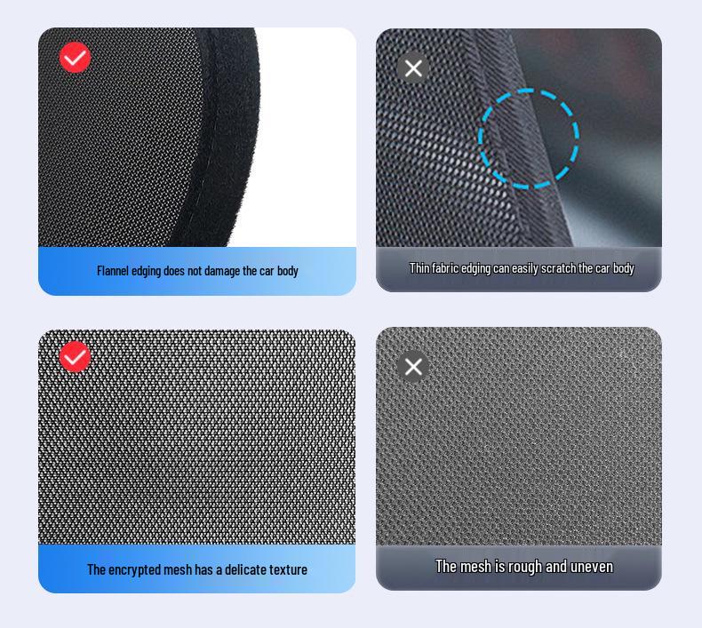 Magnetic Car Curtain Sunshade - Privacy & Heat Insulation Mesh for Side Windows