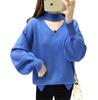 Sadall Knit Open Long High Loose Perfect for and Solid and Winter Women's Sweater, V-Neck, Turtleneck, Neck, Sleeves, Neck, Fit, Slimming, Commuting,
