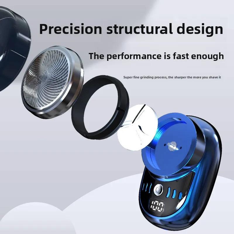 Hot Sale Mini Portable Electric Shaver Car Pocket Size Beard Shaver Wet & Dry Mens Face Razor Mini Hair Trimmer for Men Travel